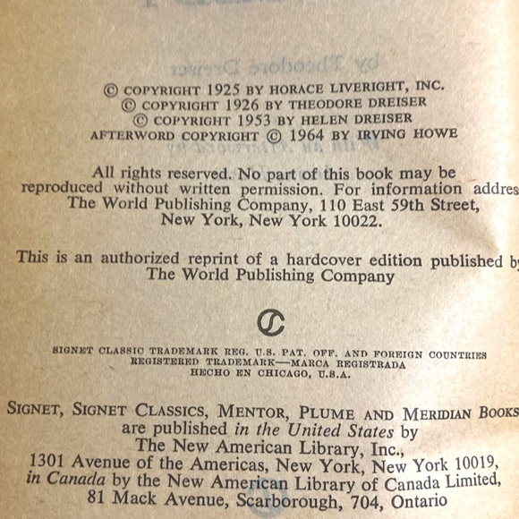 AN AMERICAN TRAGEDY classic Novel by THEODORE DREISER Vintage Paperback … - Picture 6 of 8